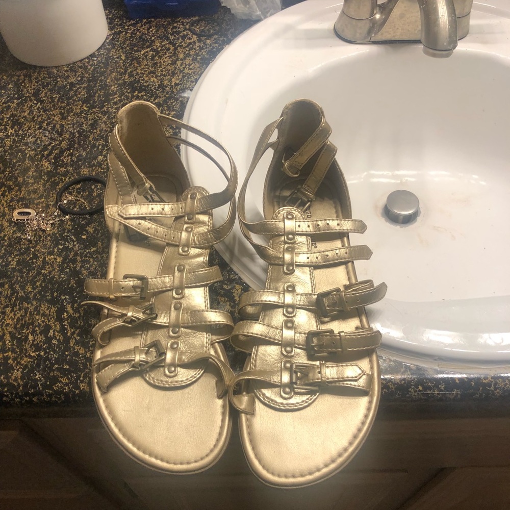 Gold Gladiator Sandals!